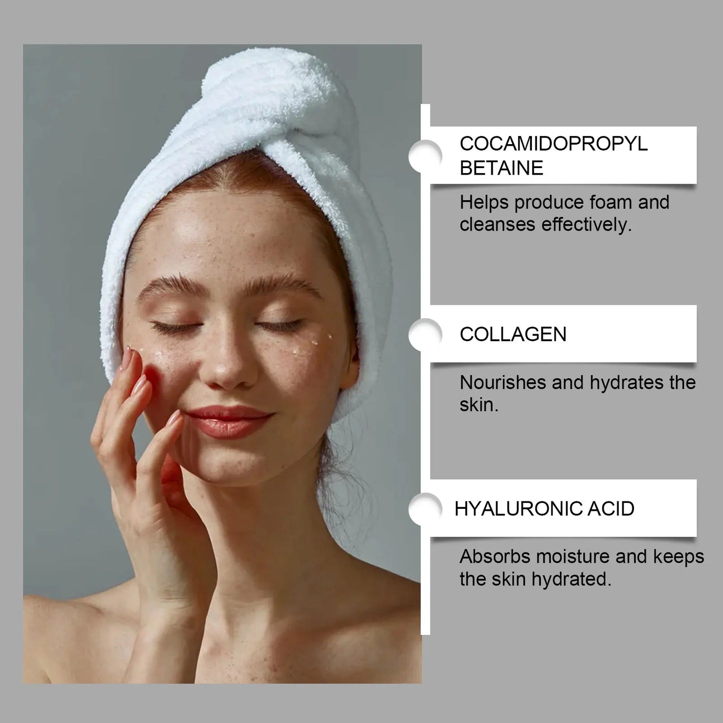 Collagen & Hyaluronic Acid Facial Cleanser – Hydrating Face Wash