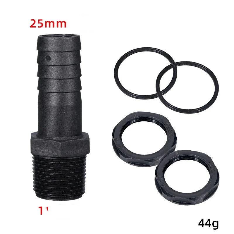 Plastic Pagoda Hose Connector 25/40/50mm Male Thread Adapter
