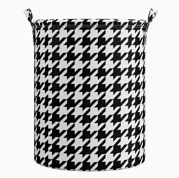 Large Foldable Waterproof Dirty Clothes Basket Household Toy Storage Bucket Plaid Fabric Cotton Linen Household Organizer Peaceful Pleasures Health and Wellness S