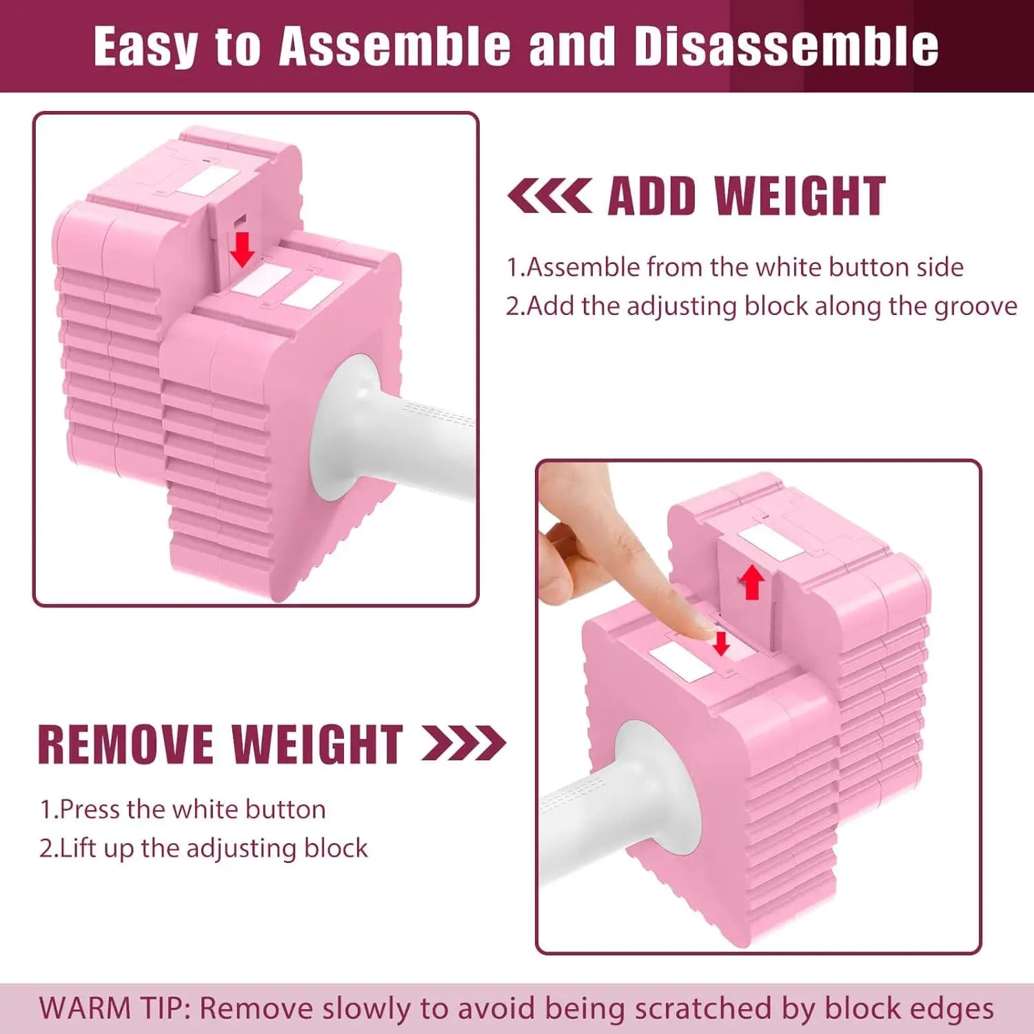 Adjustable Dumbbells Set of 2 – 3.4–12.6 lb Each, Home Gym for Men & Women Fitness Equipment Peaceful Pleasures Health and Wellness