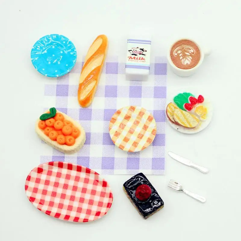 Dollhouse Miniature Breakfast Food Set – Dim Sum Bread Jam