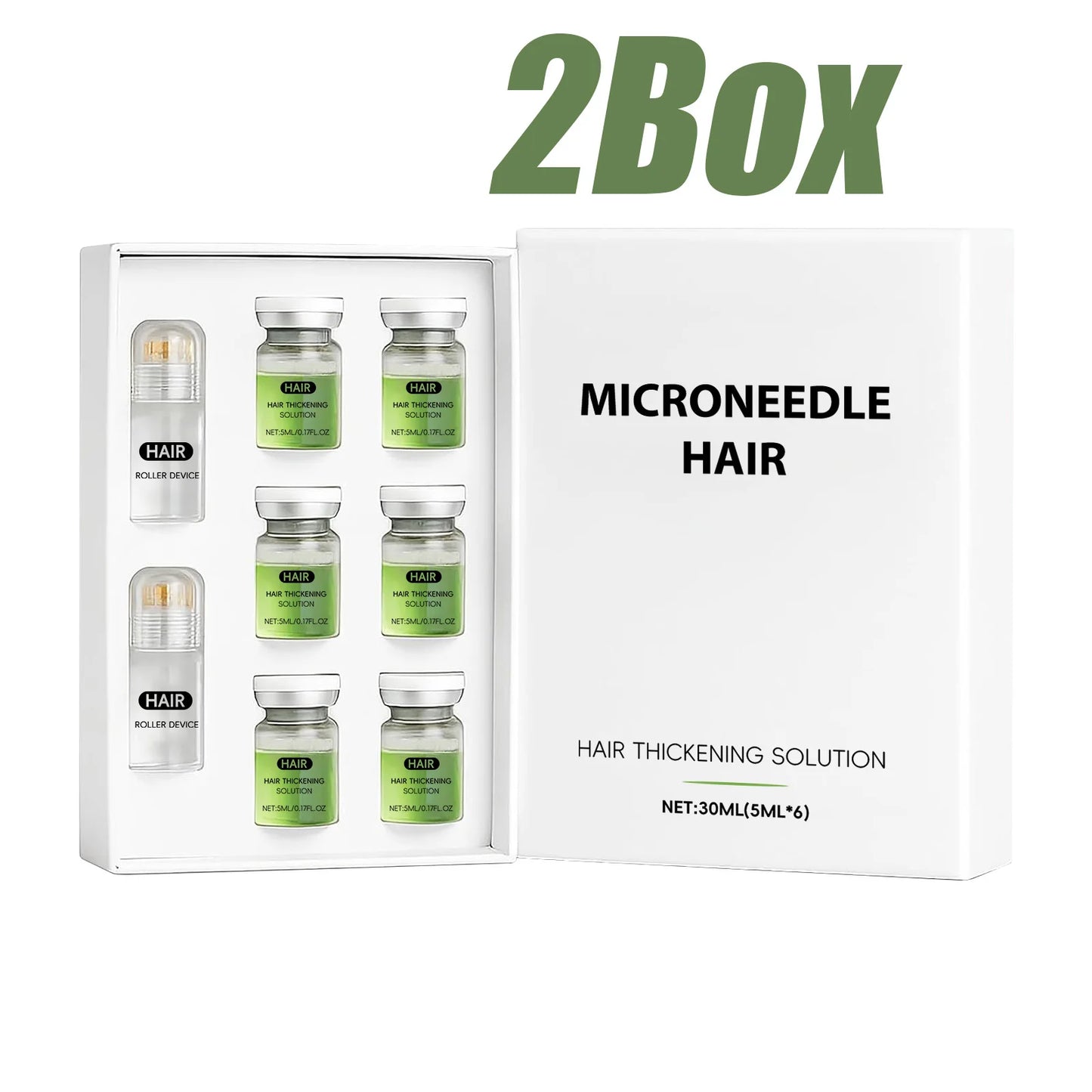 Hair Growth Serum Microneedle Roller Set – Scalp & Follicle Care
