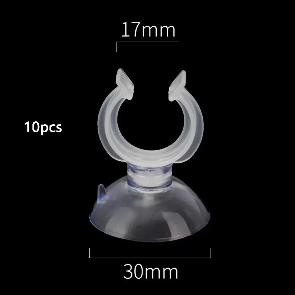 10-Pack Aquarium Suction Cups with Hook & Hose Clamp | Fish Tank