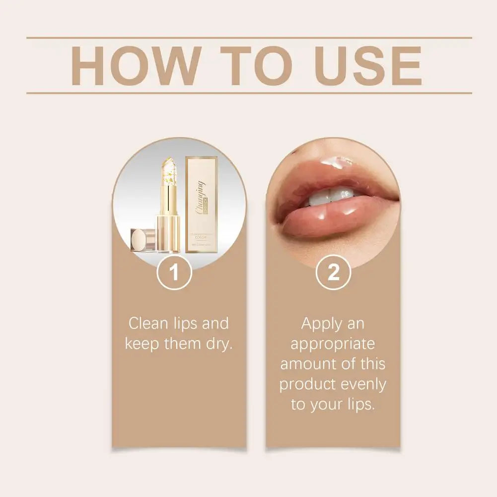 Color Changing Lipstick Deeply Moisturizing and Repairing Chapped Lip Lines Long Lasting 24H Moisturizing Glossy Shine Lip Gloss Peaceful Pleasures Health and Wellness