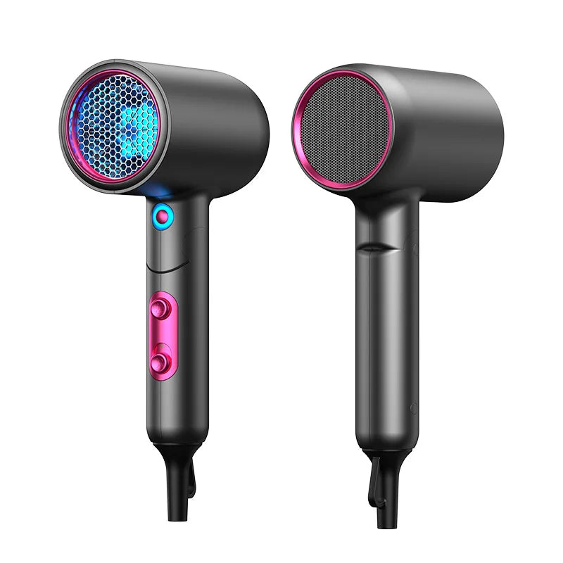 New Product Foldable High Air Volume Hair Dryer 2000W High-Power Fast Drying Blue Light Hair Dryer Eu/Us/Uk/Au Peaceful Pleasures Health and Wellness