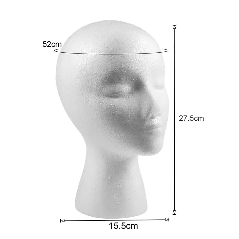 A36T-10Pcs 27.5 X 52Cm Dummy / Mannequin Head Female Foam(Polystyrene) Exhibitor For Cap, Headphones, Hair Accessories Peaceful Pleasures Health and Wellness