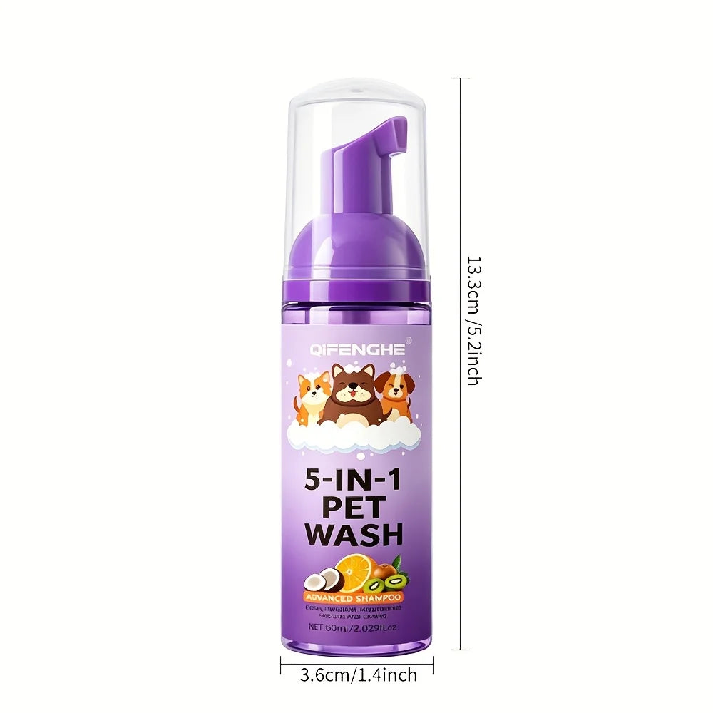 No Rinse Dog & Cat Shampoo – Waterless Foam, Tear-Free