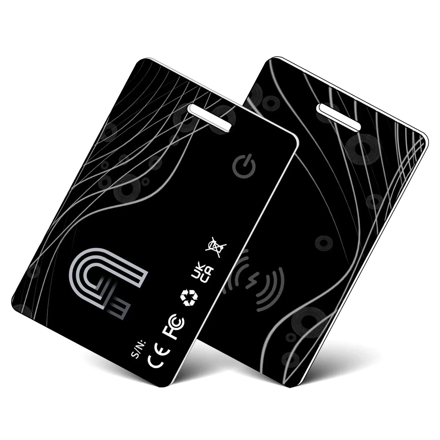 Ultra-thin Wireless Charging Wallet Card Bluetooth GPS Tracker Smart Tag Work with Apple Find My Location Wallet Finder for IOS Peaceful Pleasures Health and Wellness Charging A2-2PCS
