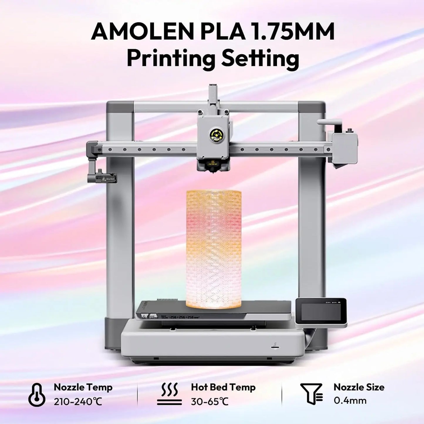 DINGSUN 3D PLA Gradient Multicolor Filament 1.75mm ±0.02mm