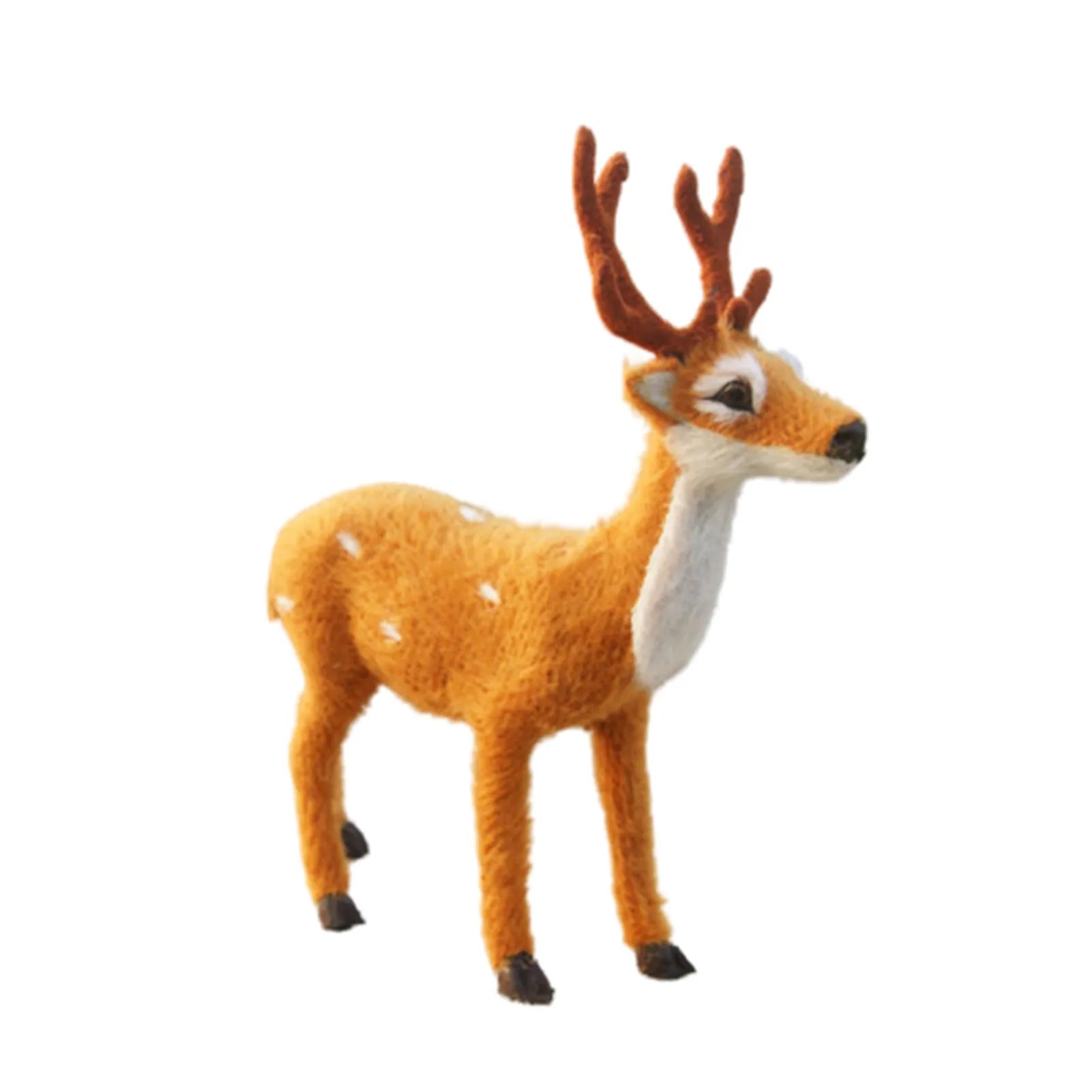 Christmas Deer Decoration Mini Reindeer Statue for Window Display Tabletop Counter Holiday Ornament Xmas Decor Peaceful Pleasures Health and Wellness