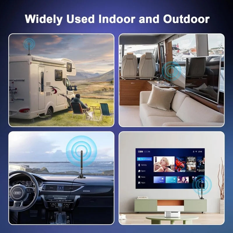 DVB-T2 Digital TV Antenna Indoor Outdoor – Suction Cup HDTV