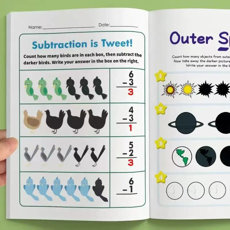64 Pages Children Addition Subtraction Book Learning Mathematics