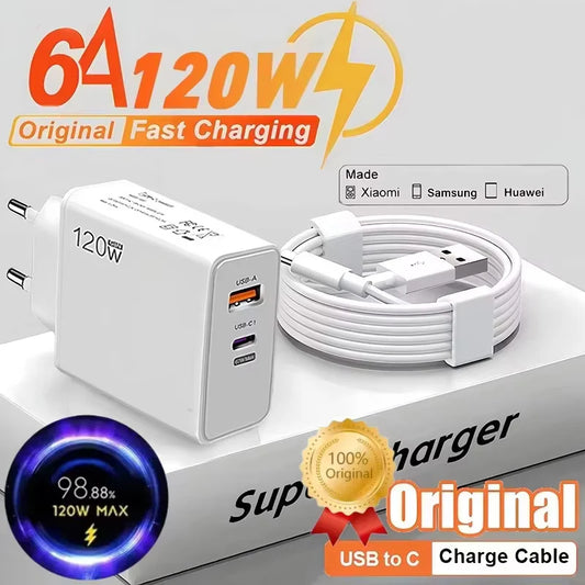 120W USB-C Fast Wall Charger | iPhone Samsung Quick Charge USB-C Wall Charger Peaceful Pleasures Health and Wellness