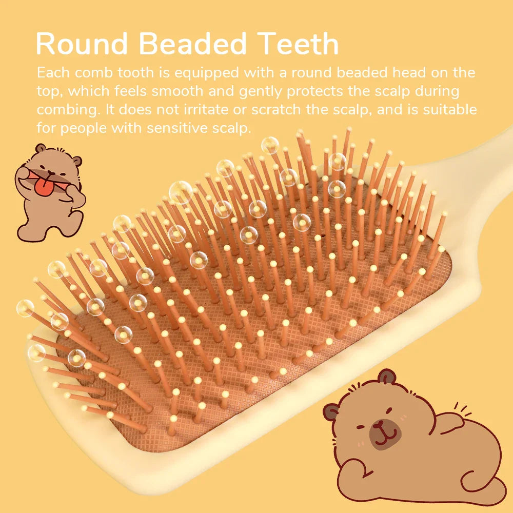 Capybara Air Cushion Hair Brush – Cute Cartoon Design
