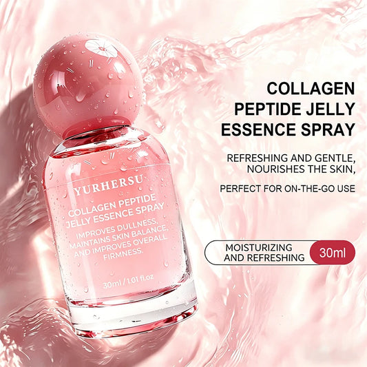 Collagen Peptide Jelly Essence Spray 30ml Hydrating Refreshing Face Mist Moisturize Skin Care Spray Portable Daily Facial Toner Peaceful Pleasures Health and Wellness
