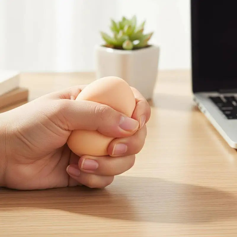 Soft Fake Egg Squeeze Toy | Stress Relief Sensory Fidget
