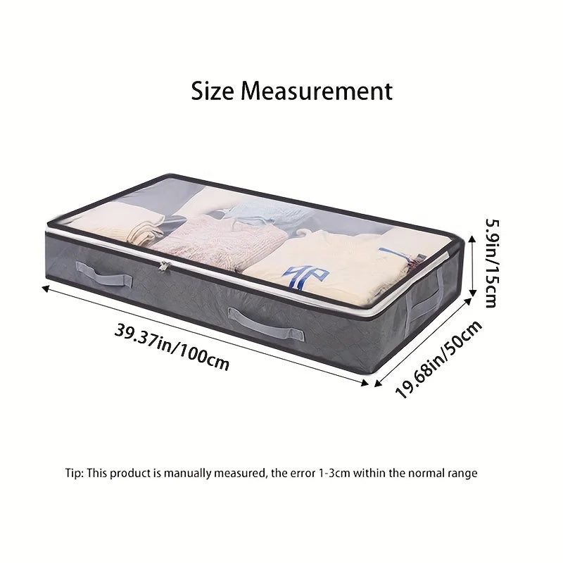 Large Under Bed Storage Bag – Clear Window, Foldable Organizer