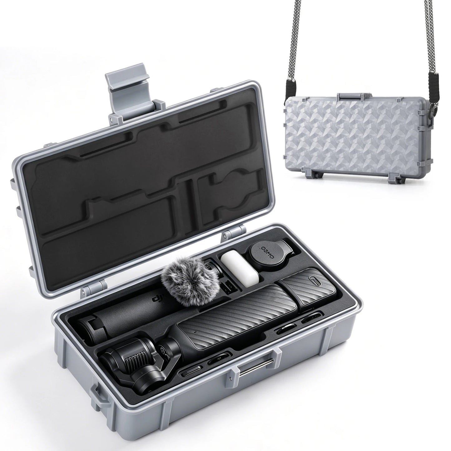 For DJI Pocket 4 Hard Case IP67 Waterproof Shockproof Travel Storage Box With Silicone Liner Carabiner Lanyard Peaceful Pleasures Health and Wellness G-All-in-One Kit