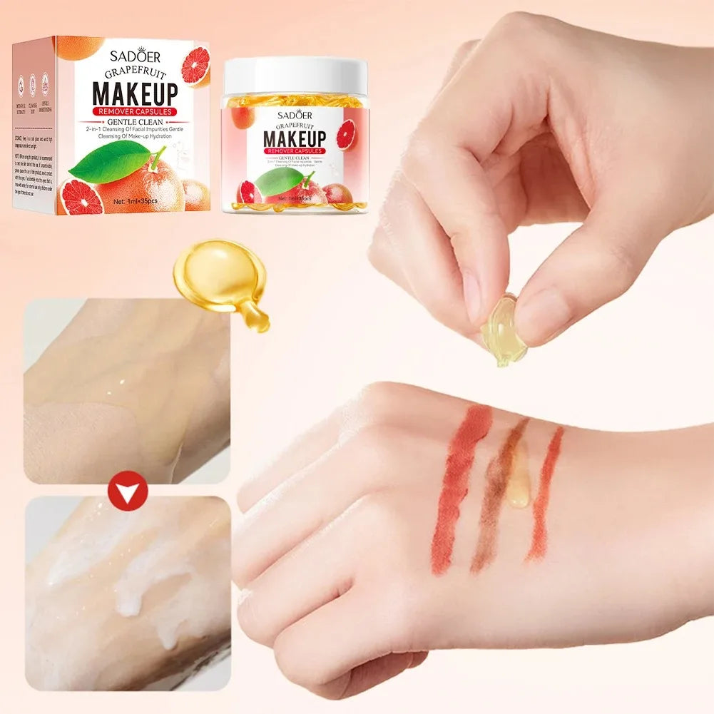 Sadoer Grapefruit Makeup Remover Oil Capsules – 35 x 1ml