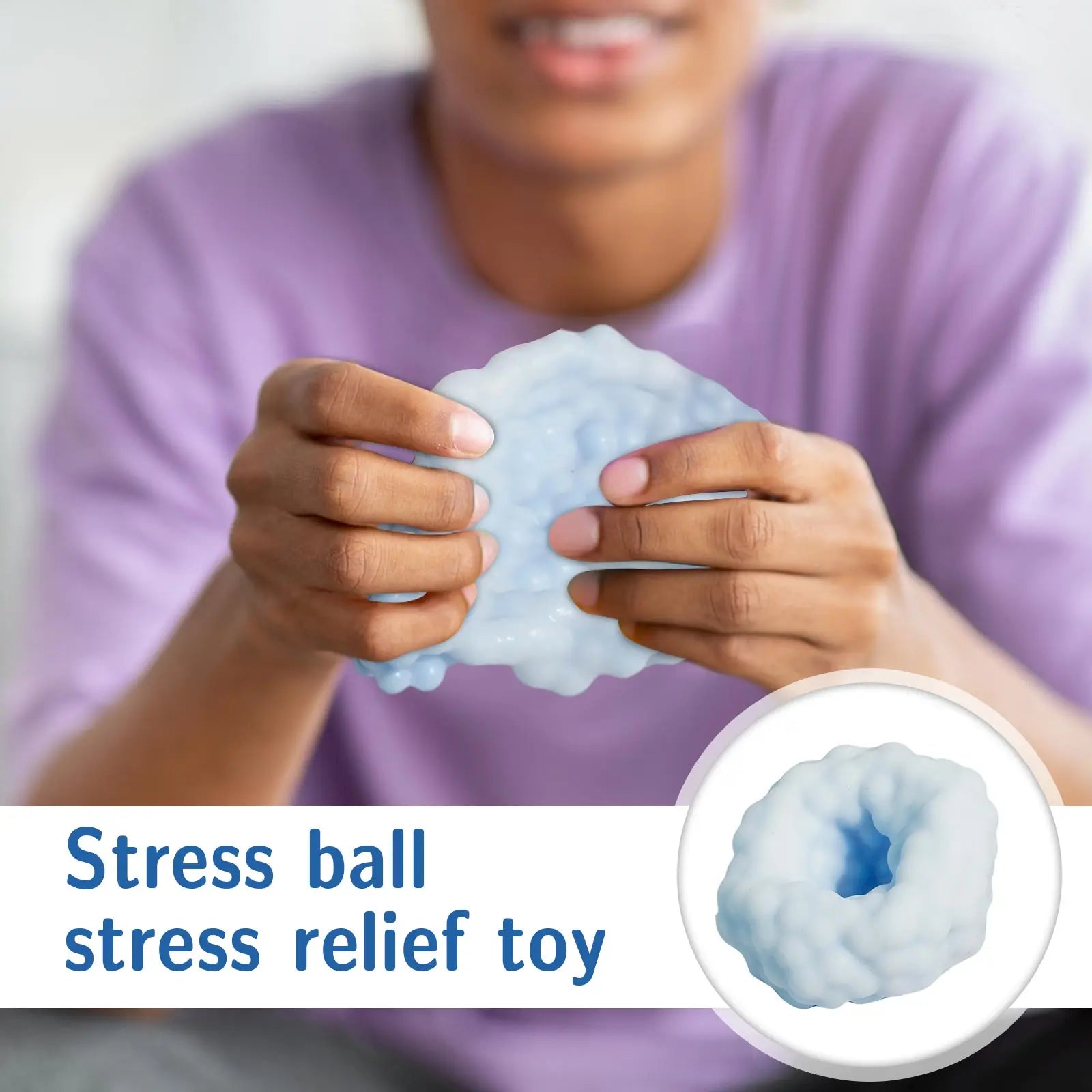 Squishy Stress Relief Ball Fidget Toy Antistress Decompression Sensory Toys for Adults Kids Soft Slow Rising Office Home Gift Peaceful Pleasures Health and Wellness
