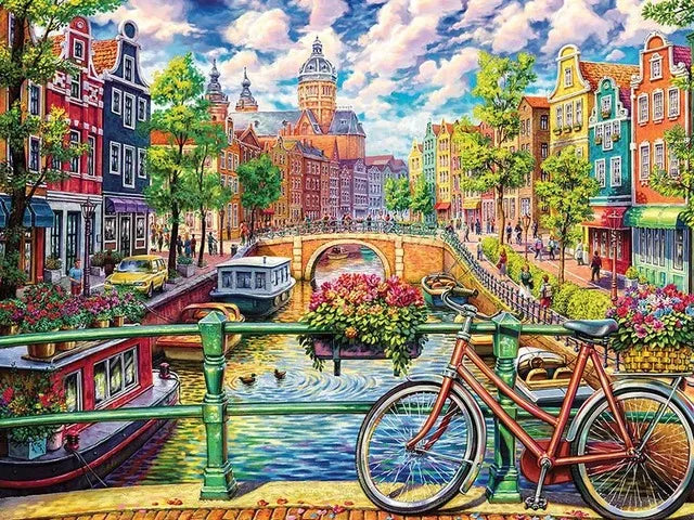 Diamond Painting Street Landscape Kit | Mosaic Art for Adults & Kids