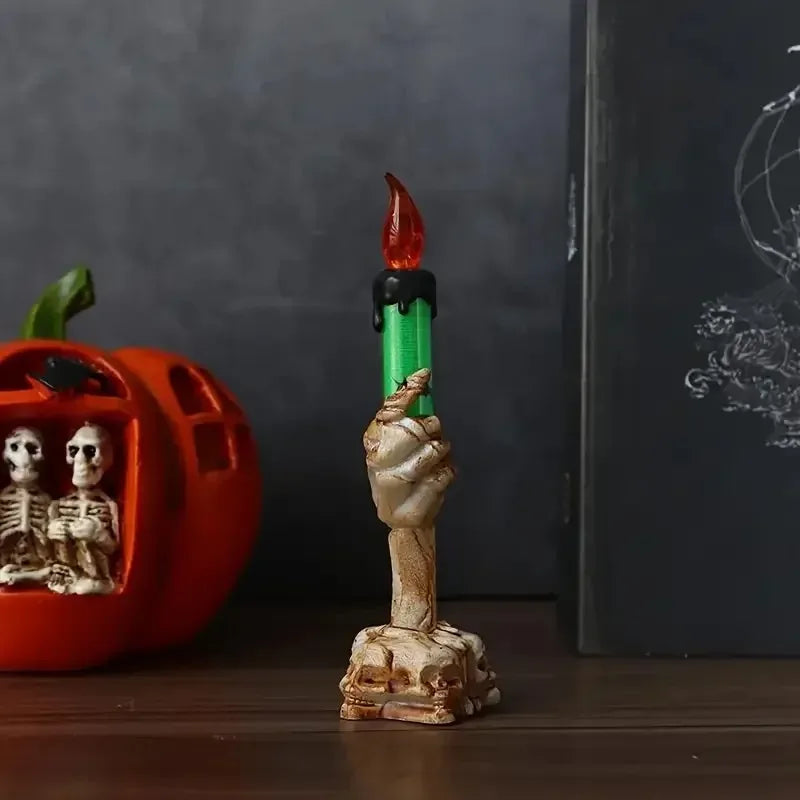 Halloween LED Skull Ghost Candle Light | Haunted House Decor
