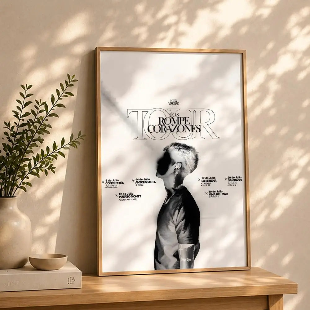 Singer K-Kidd VoodooS Poster HD Self Adhesive Waterproof Wall Art Ideal for Home Office Dorm Bedroom Great Gift Peaceful Pleasures Health and Wellness White15 50X70cmNoframe