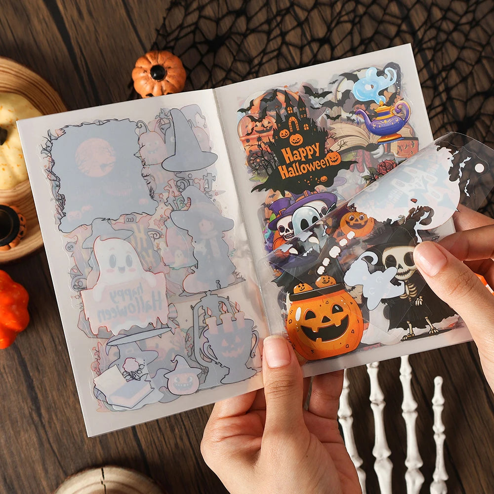 20 Sheets Halloween Castle Creative Stickers Handheld Sticker Book
