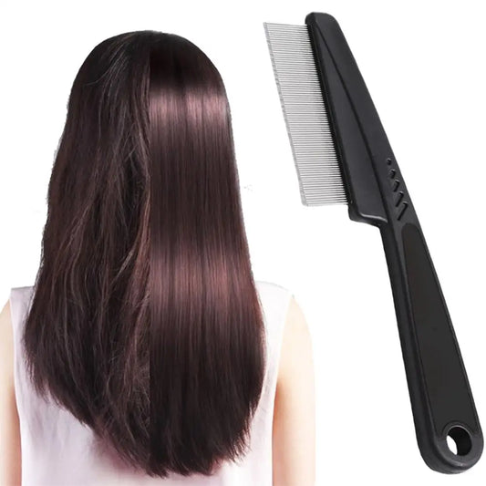 Stainless Steel Fine Tooth Comb | Scalp & Hair Care Tool Hair Care Comb Peaceful Pleasures Health and Wellness
