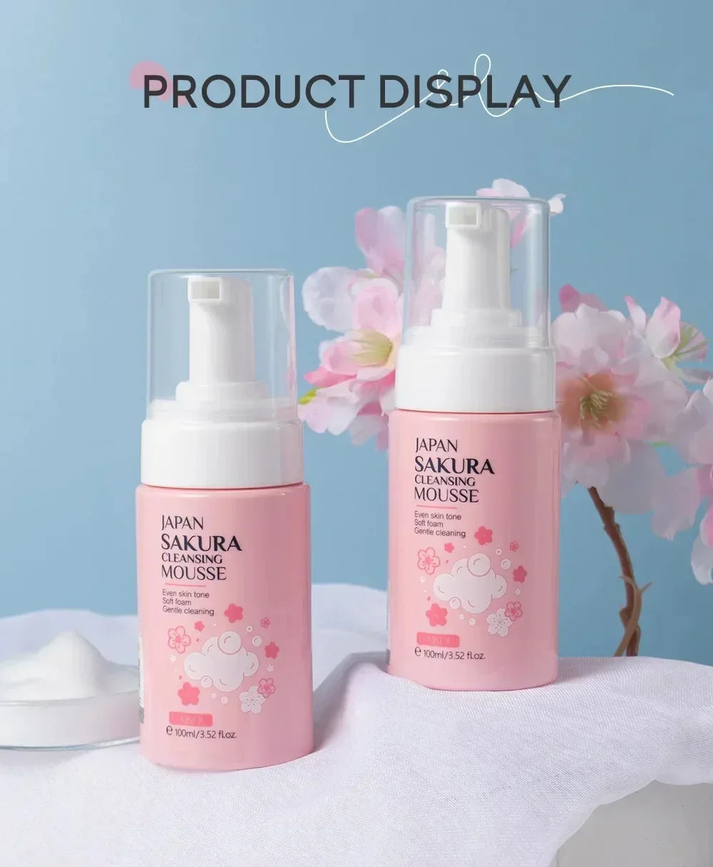 LAIKOU Cherry Blossom Facial Cleanser – Korean Skin Care Peaceful Pleasures Health and Wellness