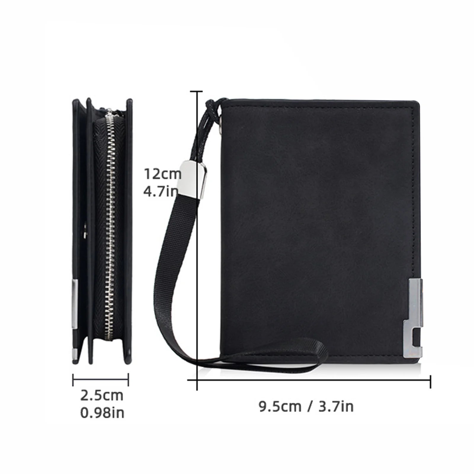 Men's Retro Wallet Short Snap Design Business Style PU Leather for Daily and Business Peaceful Pleasures Health and Wellness