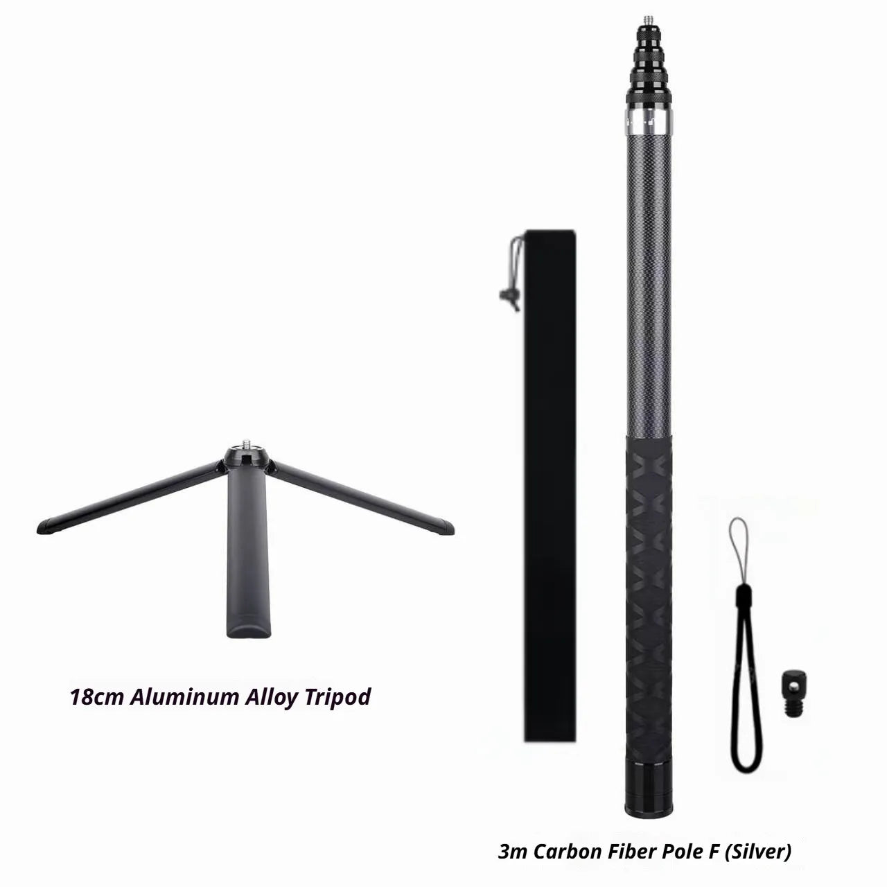 Insta360 Invisible Selfie Stick & Tripod – 1.2m Carbon Fiber