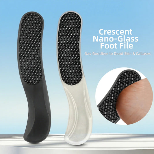 Nano Glass Foot File | Crescent Callus Remover & Heel Exfoliator Foot File Rasp Peaceful Pleasures Health and Wellness