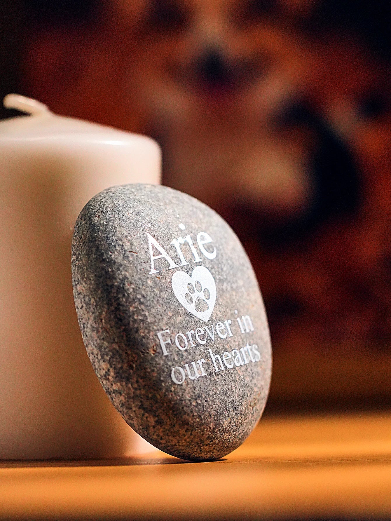 Custom Pet Memorial Stone Personalized Dog Cat Grave Marker Engraved Garden Pebble Pet Loss Gift Custom Puppy Tombstone Peaceful Pleasures Health and Wellness