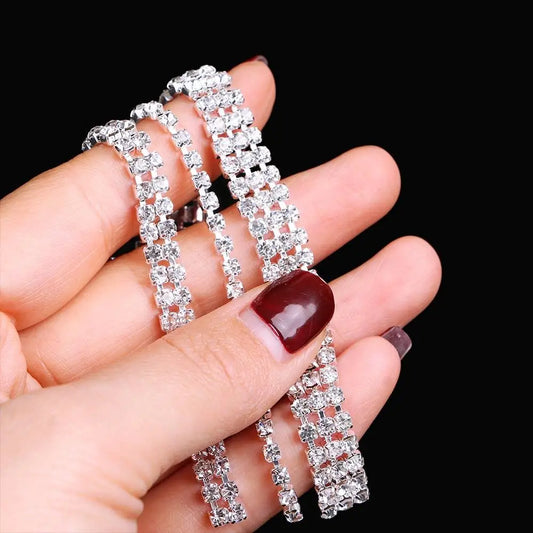 Crystal Rhinestone Chain Trim 1 Yard – 1, 2 & 3 Row Silver Rhinestone Chain Trim Oasis Select