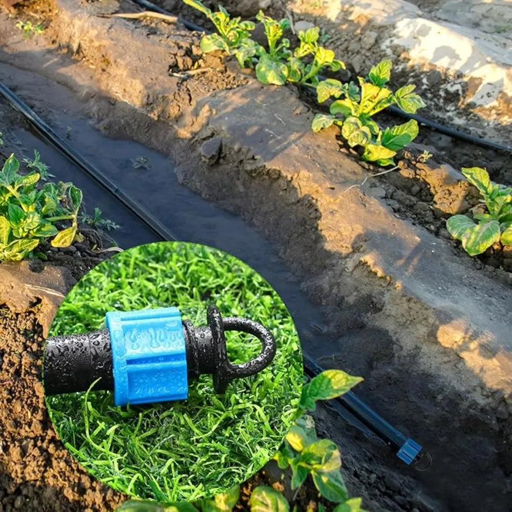 50-Pack 16mm Drip Tape Valve | Labyrinth Micro Irrigation Joints