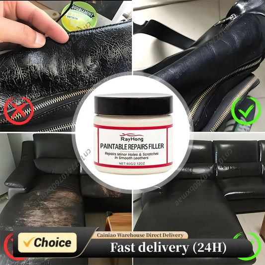 Leather Filler Repair Paste Leather Tears Cracks Scratches Repair Paste for Car Seats Furniture Shoes Refurbishing Hole Filler Peaceful Pleasures Health and Wellness Default Title