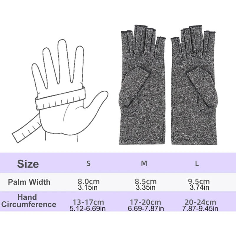 Relieve Hand Discomfort with 1pair Fingerless Compression Gloves Peaceful Pleasures Health and Wellness