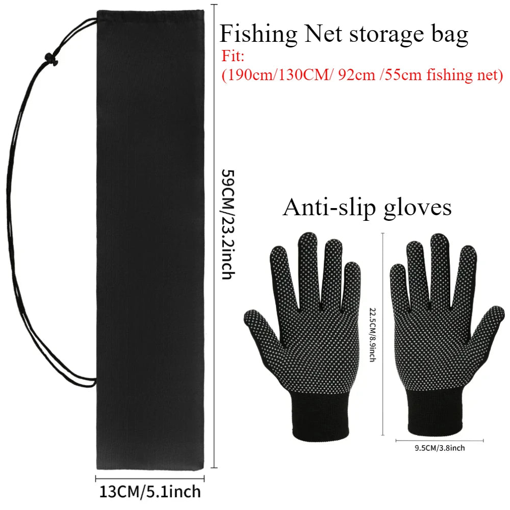 Telescoping Fishing Landing Net – Aluminum Alloy, Folds to 55cm