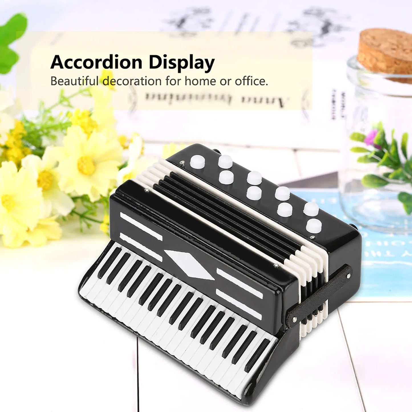 Miniature Accordion Model | Mini Musical Ornament Home Decor