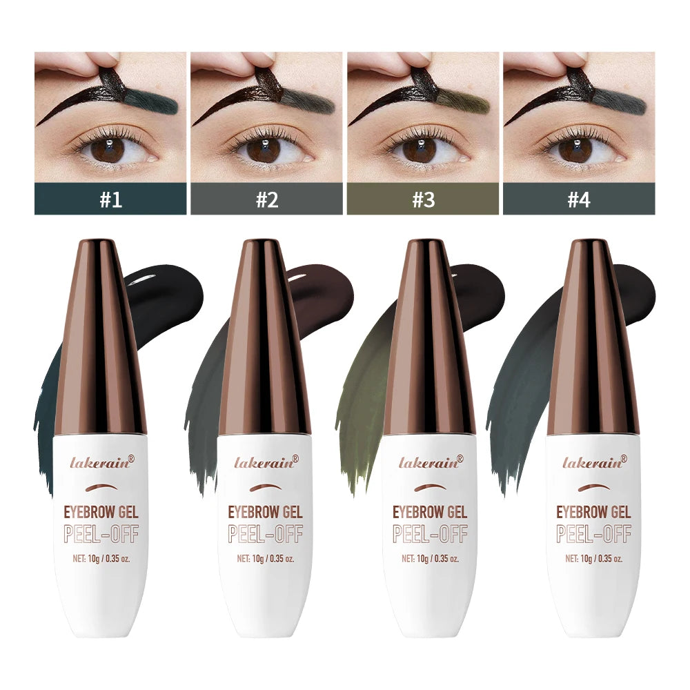 Waterproof Peel Off Eyebrow Gel Tint Semi Permanent Tattoo Brow Tint Transfer-proof, For Fuller & Defined Looking Brows Makeup Peaceful Pleasures Health and Wellness 4Colors