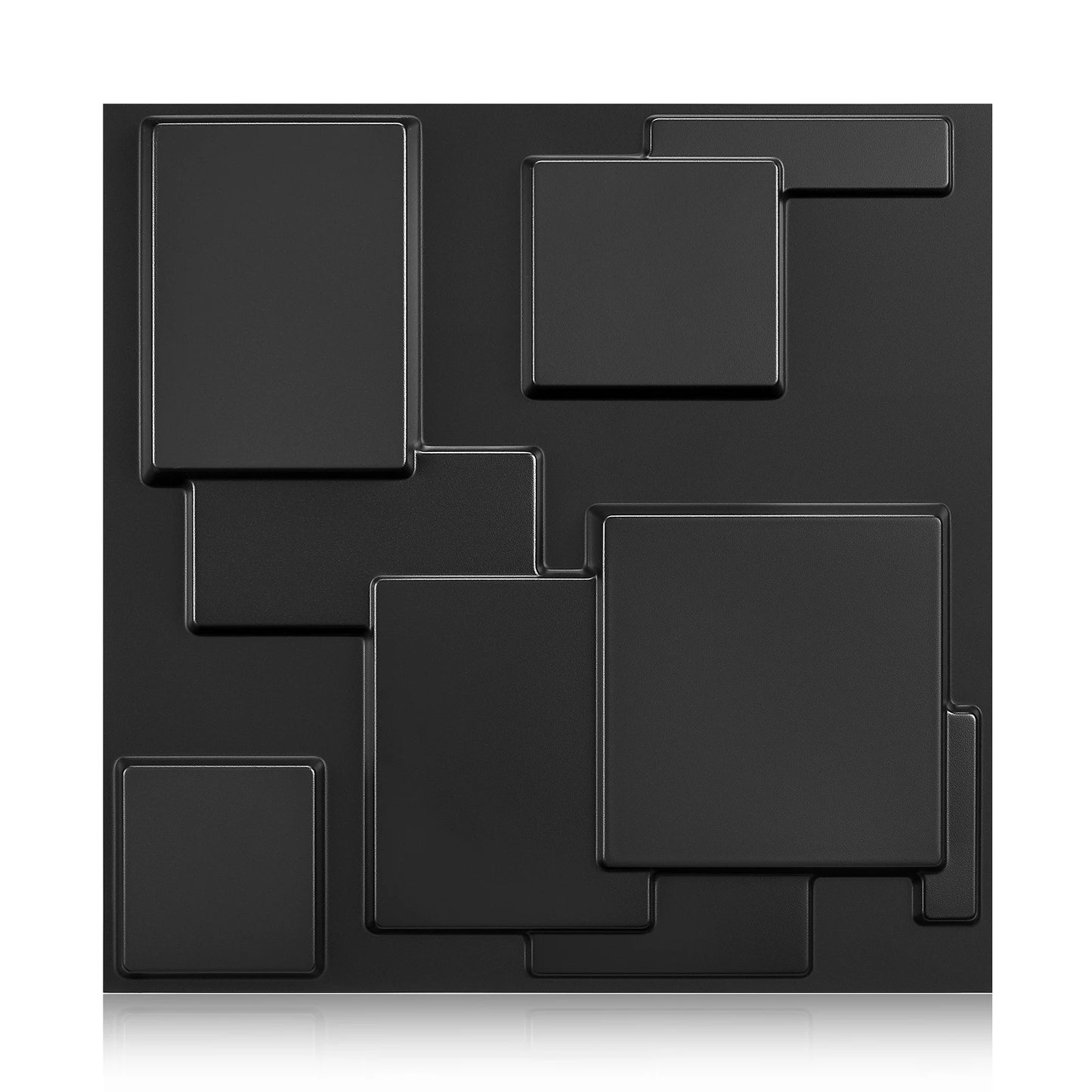 20/30pcs 3D pvc wall panels for indoor wall decoration, for living room hall bedroom hotel office,including tape Peaceful Pleasures Health and Wellness black 20pcs