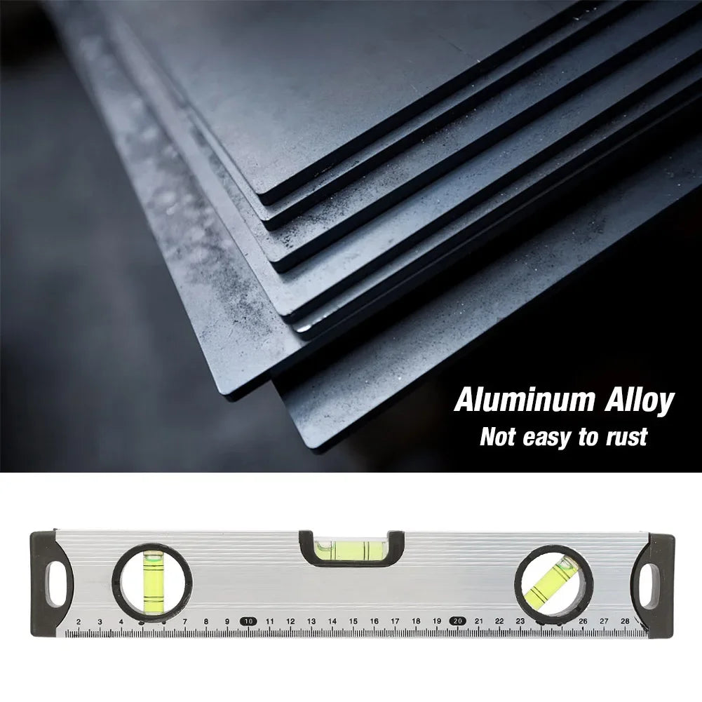 Bubble Level Ruler 30 Aluminum Alloy Spirit Gauge Measure Tool