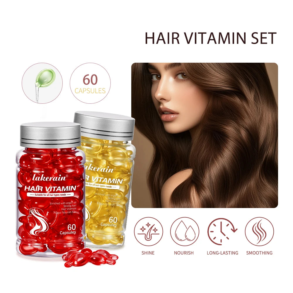 Hair Treatment Serum&Hair care capsules Comfort Hair Care Vitamin Oil Multi-functional Strengthening Smoothing Hair Care Liquid Peaceful Pleasures Health and Wellness