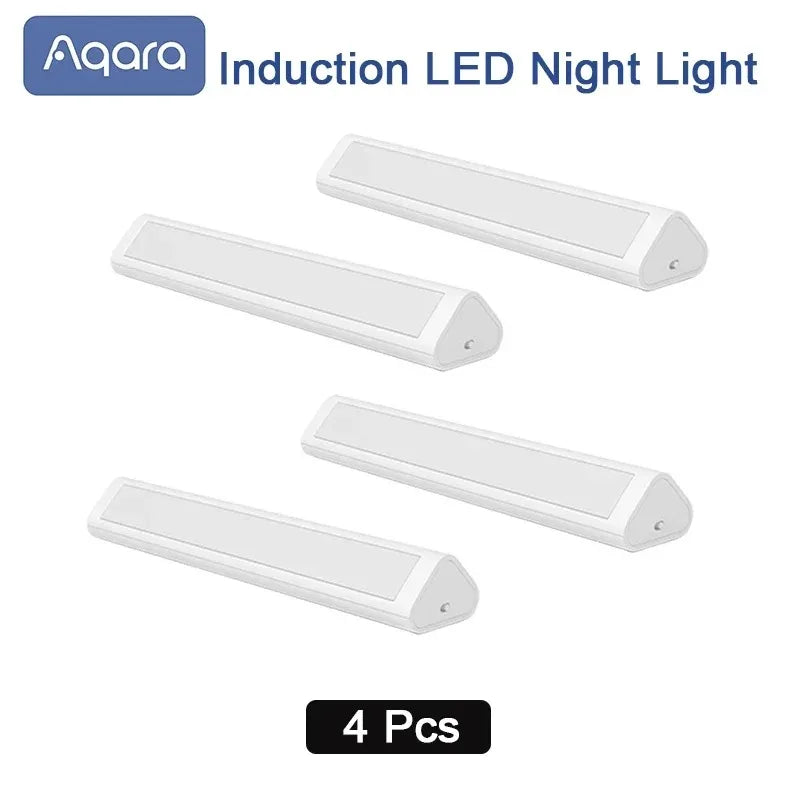 Original Aqara LED Induction Night Light Magetic Design 2Level Brightness Human Body Sensor Smart Home for Bedroom Bedside Peaceful Pleasures Health and Wellness 4ps China Mainland
