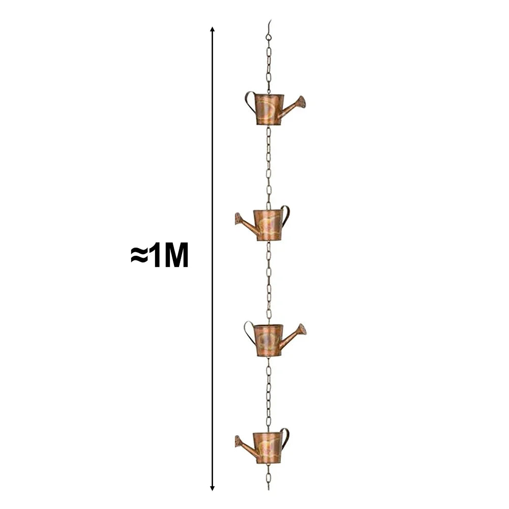 Functional Decorative Rain Chains Outdoor Use Easy 1M Metal Rainwater