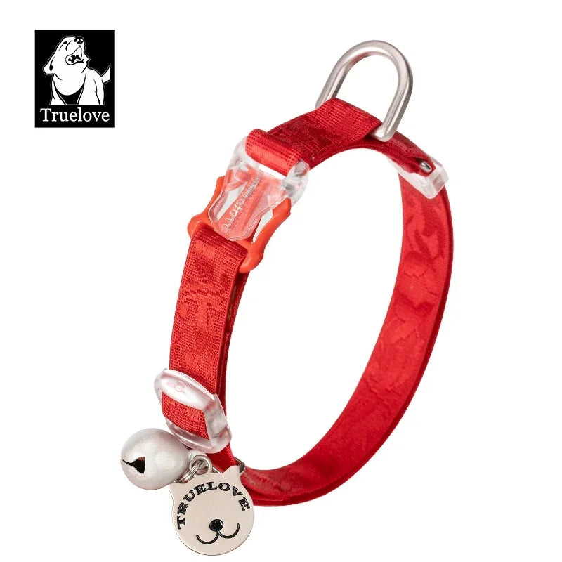 Truelove Elastic Soft Nylon Cat & Small Dog Collar | TLC5313 Peaceful Pleasures Health and Wellness Red M China Mainland