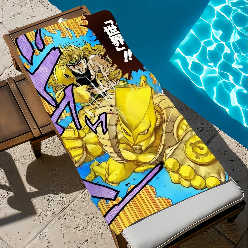 JoJo Anime Beach Towel | Quick Dry Soft Towel for Travel & Gym Anime Beach Towel Peaceful Pleasures Health and Wellness z5 STJ40x70CM