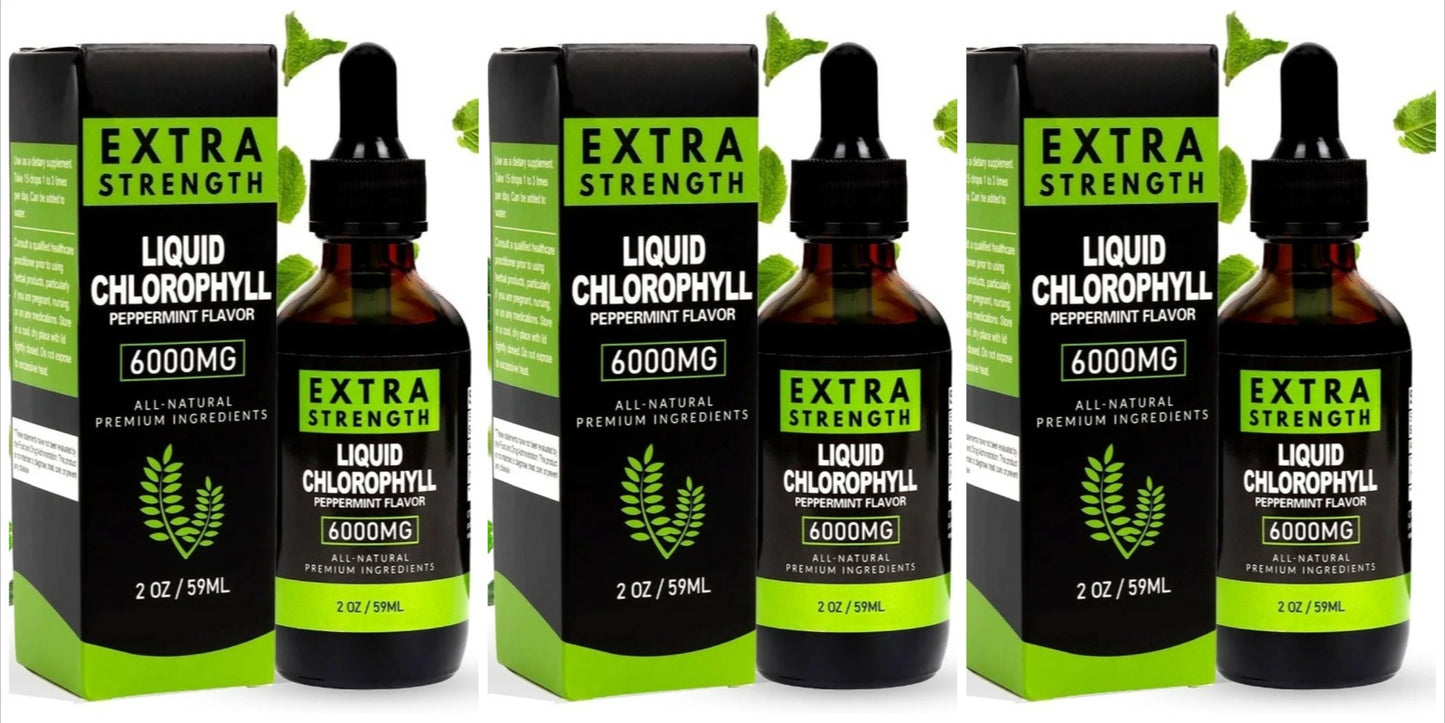 Liquid Chlorophyll Drops 59ml | Peppermint & Mulberry Vegan