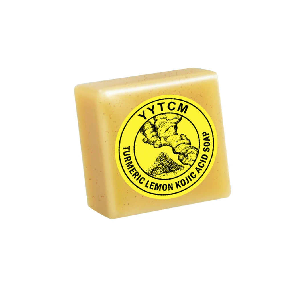 Granular Scrub Soap, Turmeric Lemon Kojic Acid Soap, Exfoliating Soap, Facial and Body Cleansing Soap 65G/Piece-1 Piece Peaceful Pleasures Health and Wellness 1Pc 65g